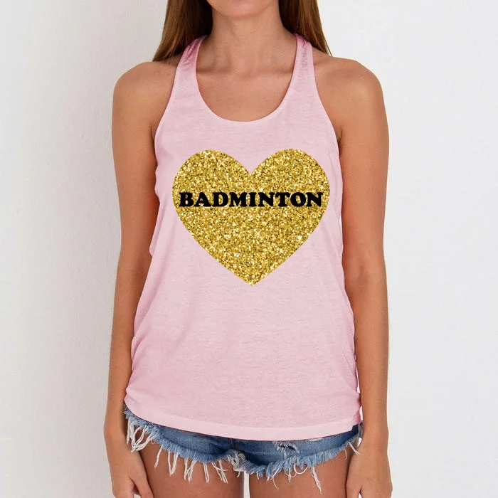 Badminton I Love Badminton Gift Women's Knotted Racerback Tank