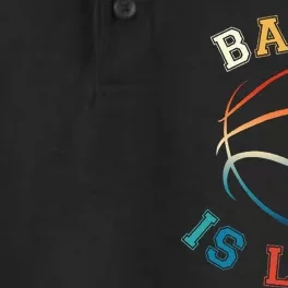 Ball Is Life Basketball Bball Lover Gift Dry Zone Grid Performance Polo