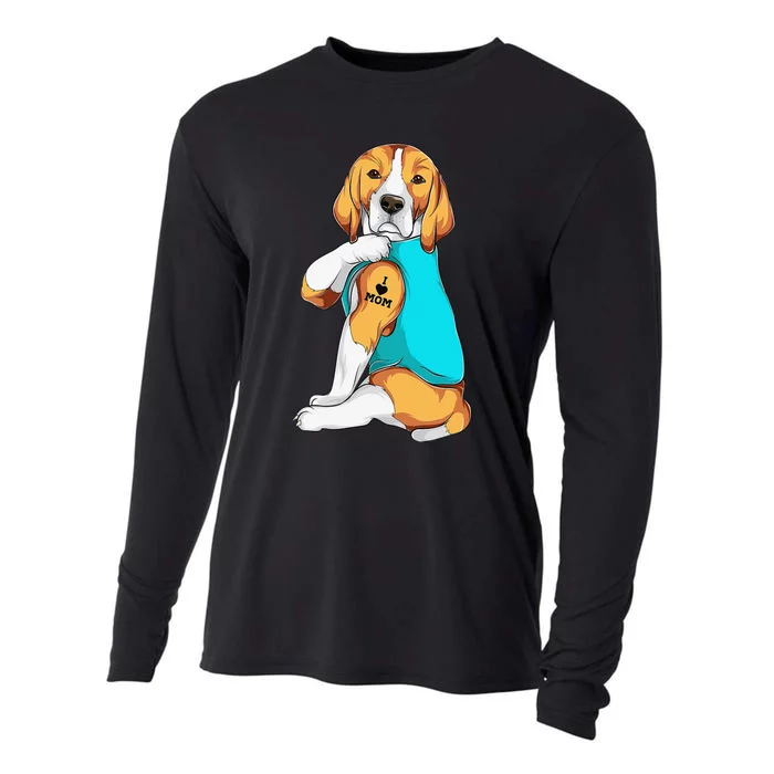 Beagle I Love Mom Apparel Dog Mom Gifts Wo Cooling Performance Long Sleeve Crew