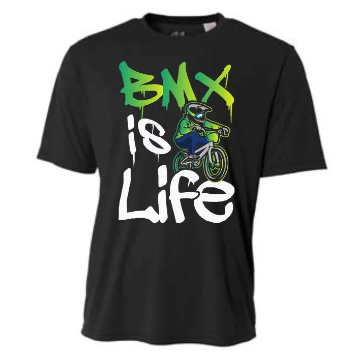 Bmx Is Life Cyclist Road Racing Freestyle Bike Rider Cooling Performance Crew T-Shirt