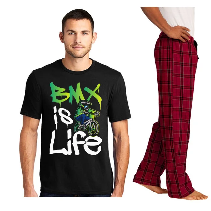 Bmx Is Life Cyclist Road Racing Freestyle Bike Rider Pajama Set