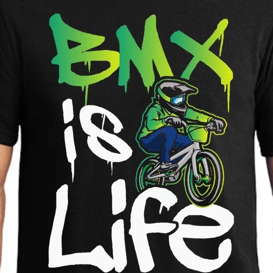 Bmx Is Life Cyclist Road Racing Freestyle Bike Rider Pajama Set