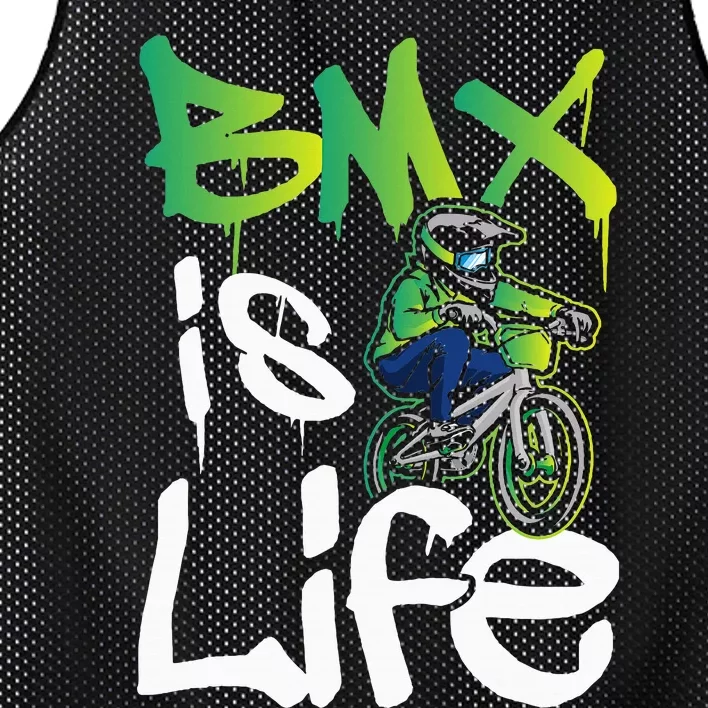 Bmx Is Life Cyclist Road Racing Freestyle Bike Rider Mesh Reversible Basketball Jersey Tank