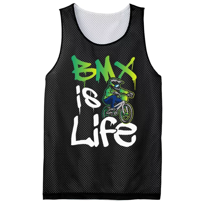 Bmx Is Life Cyclist Road Racing Freestyle Bike Rider Mesh Reversible Basketball Jersey Tank