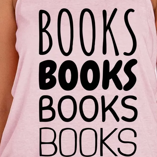 Book I Love Reading Books Bookworm Gift Women's Knotted Racerback Tank