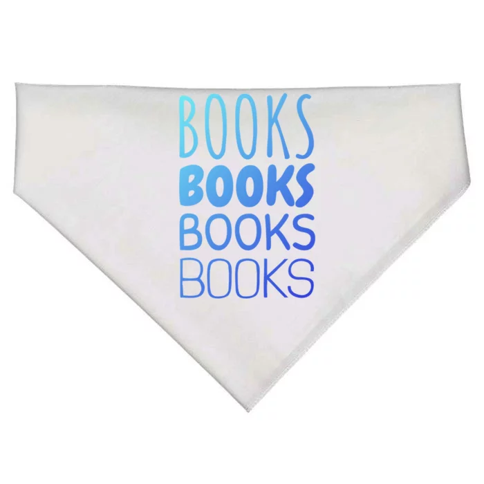 Book I Love Reading Books Bookworm Gift USA-Made Doggie Bandana