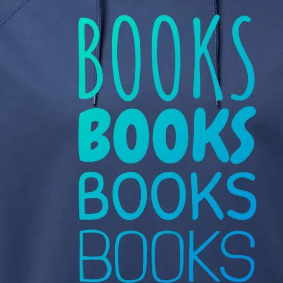 Book I Love Reading Books Bookworm Gift Performance Fleece Hoodie