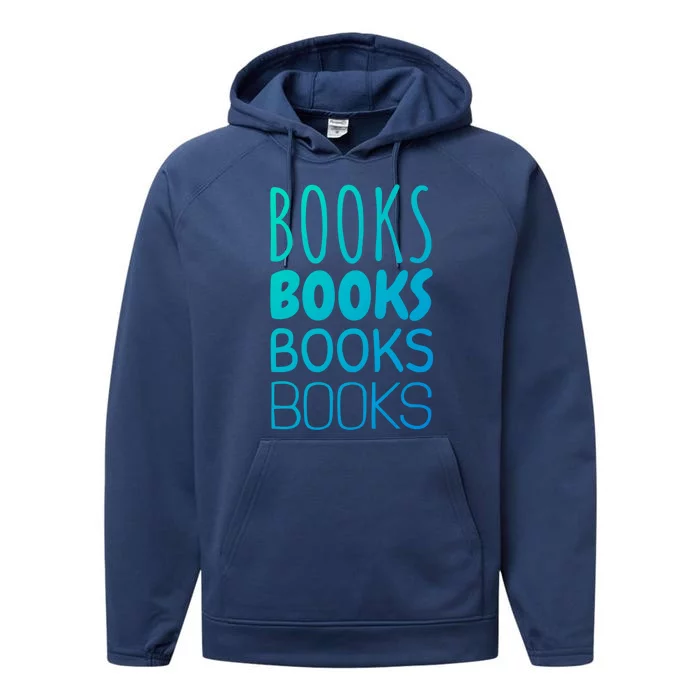 Book I Love Reading Books Bookworm Gift Performance Fleece Hoodie