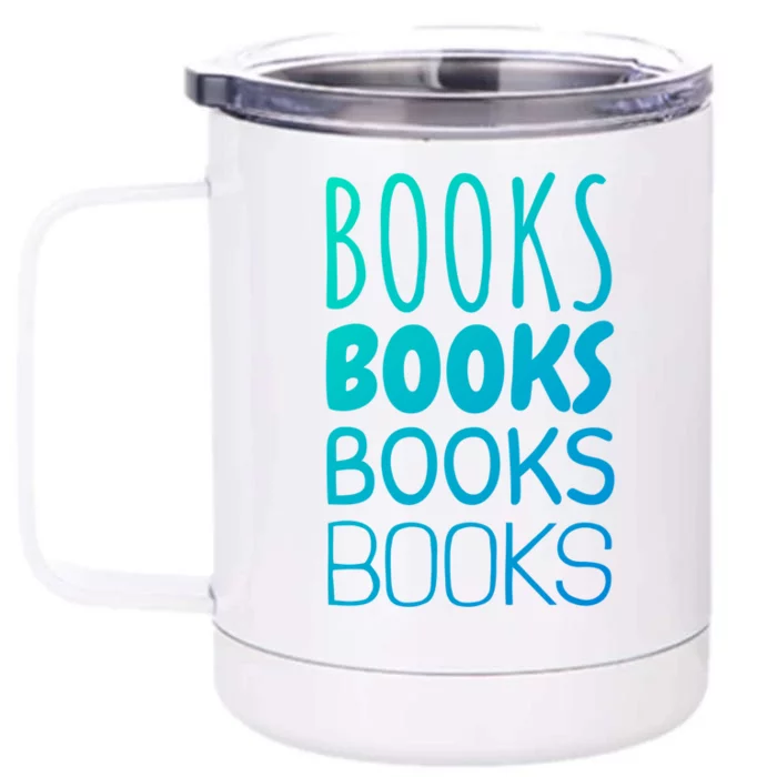 Book I Love Reading Books Bookworm Gift Front & Back 12oz Stainless Steel Tumbler Cup