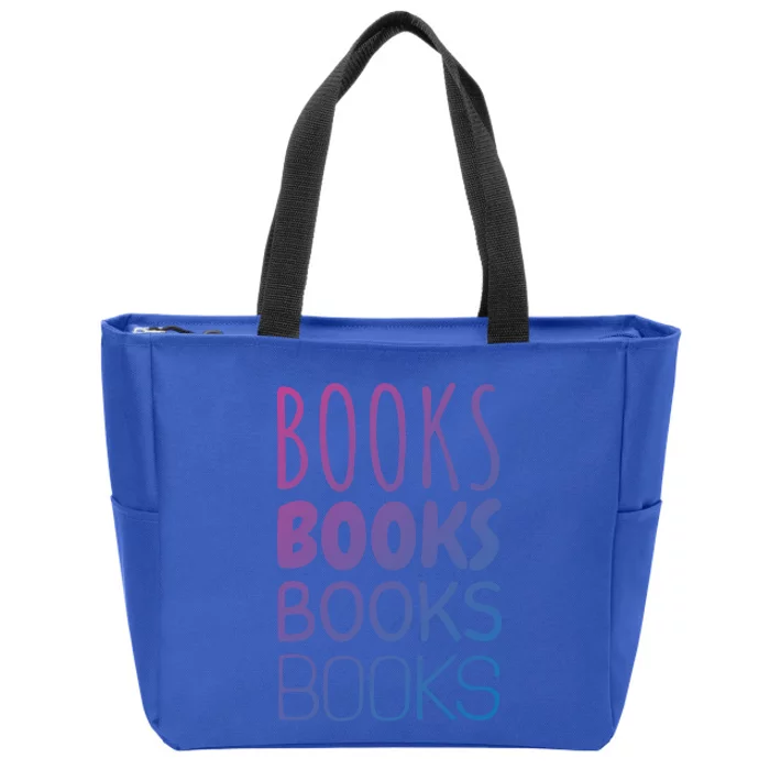 Book I Love Reading Books Bookworm Gift Zip Tote Bag