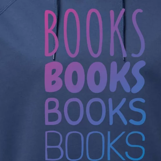 Book I Love Reading Books Bookworm Gift Performance Fleece Hoodie