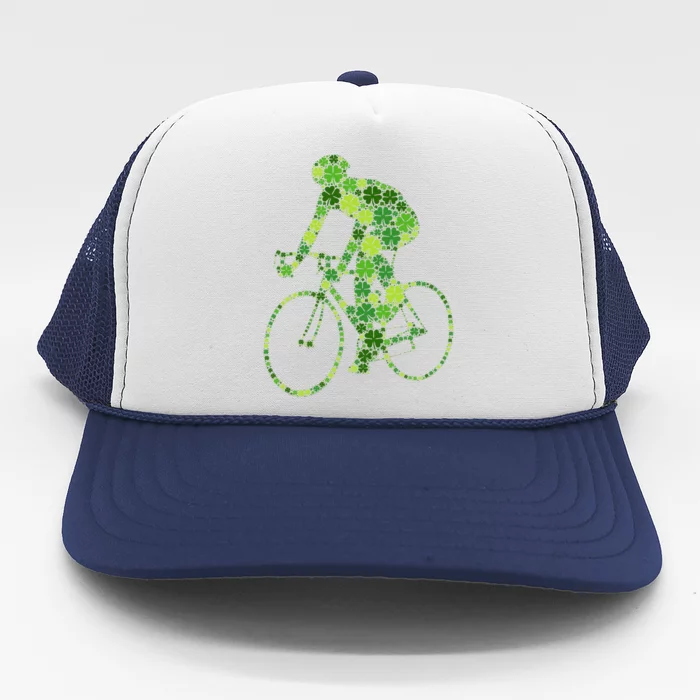 Bicycle Irish Lucky Green Shamrock Clover St Patricks Day Trucker Hat