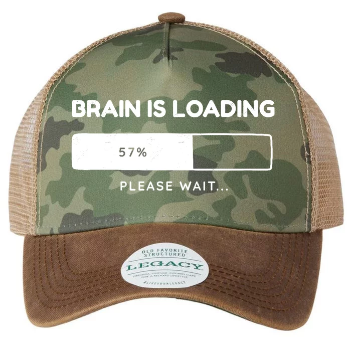 Brain Is Loading Please Wait Funny Legacy Tie Dye Trucker Hat