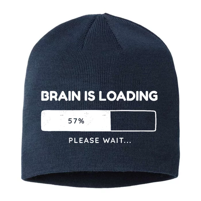 Brain Is Loading Please Wait Funny 8 1/2in Sustainable Knit Beanie