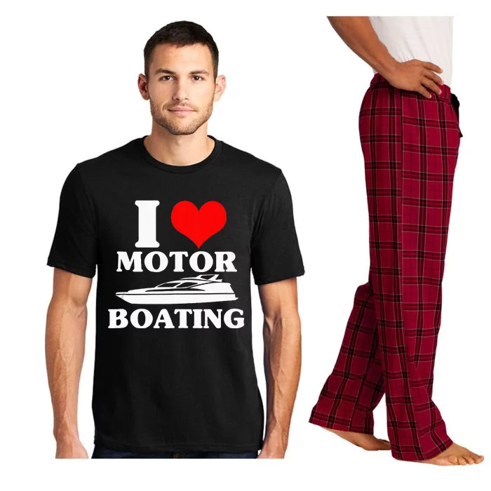 Boater I Love Motor Boating Funny Boating Pajama Set