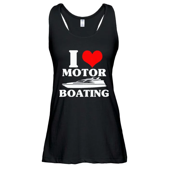 Boater I Love Motor Boating Funny Boating Ladies Essential Flowy Tank