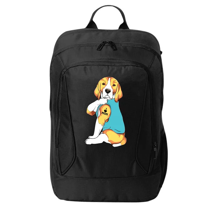 Beagle I Love Mom Apparel Dog Mom Gifts Womens City Backpack