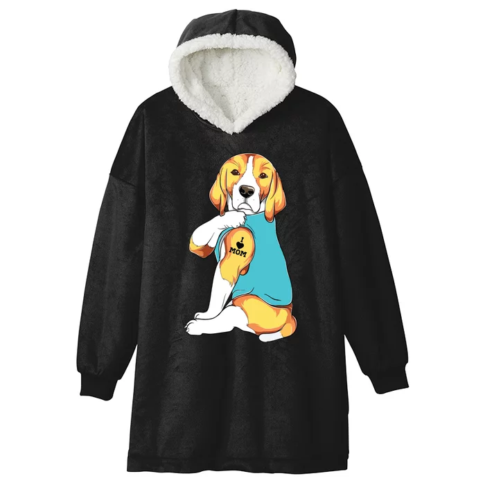 Beagle I Love Mom Apparel Dog Mom Gifts Womens Hooded Wearable Blanket