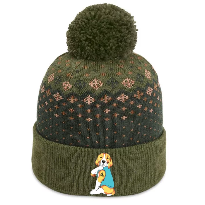 Beagle I Love Mom Apparel Dog Mom Gifts Womens The Baniff Cuffed Pom Beanie