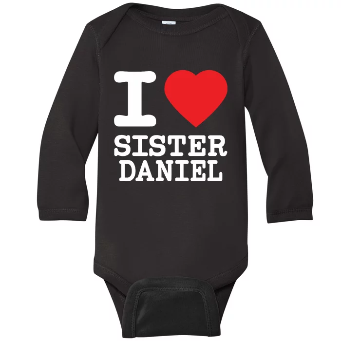 Bunnysiipper I Love Sister Daniel Baby Long Sleeve Bodysuit