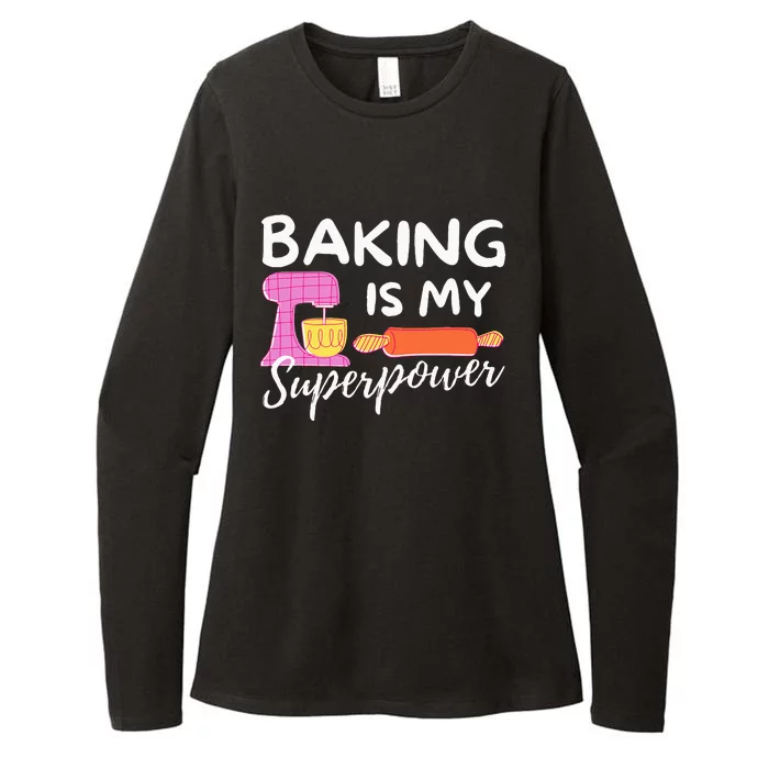 Baking Is My Superpower Funny Baker & Baking Gift Womens CVC Long Sleeve Shirt