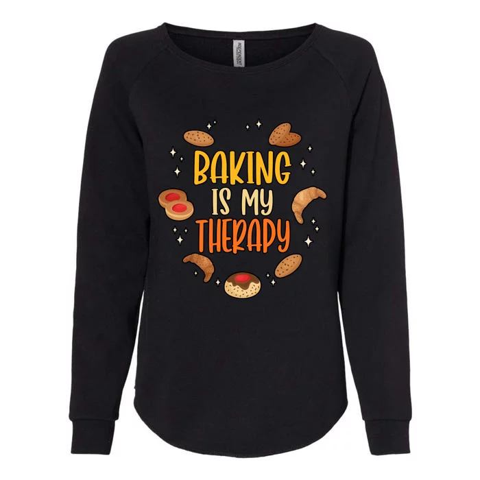 Baking Is My Therapy Meaningful Gift Womens California Wash Sweatshirt