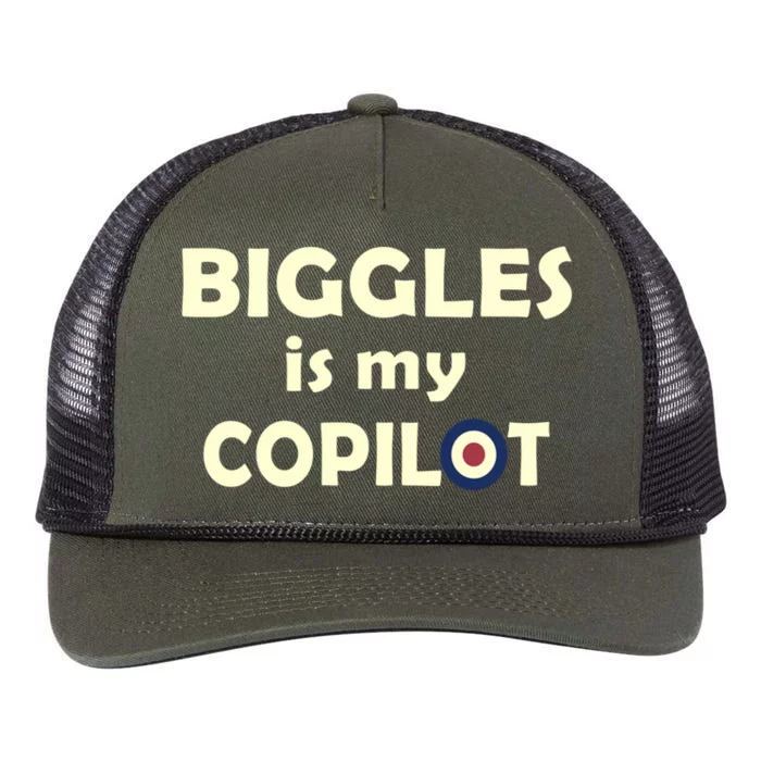 Biggles Is My Copilot Retro Rope Trucker Hat Cap