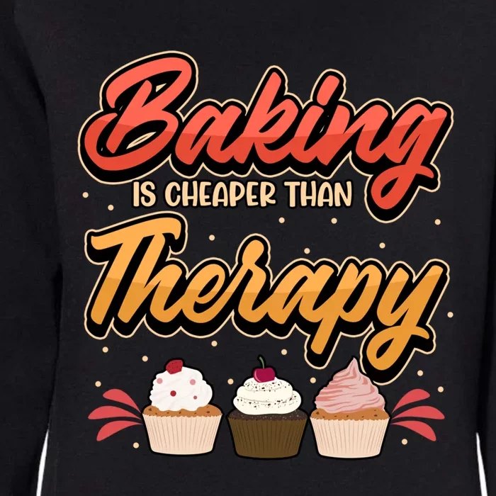 Baking Is My Therapy Gift Womens California Wash Sweatshirt