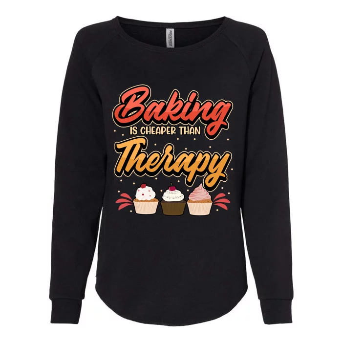 Baking Is My Therapy Gift Womens California Wash Sweatshirt