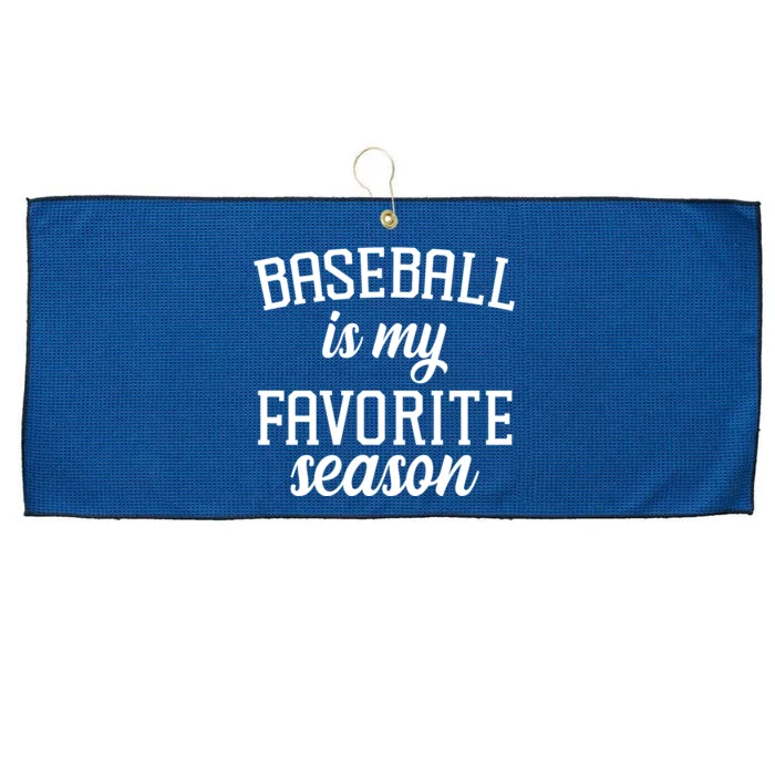 Baseball Is My Favorite Season Large Microfiber Waffle Golf Towel