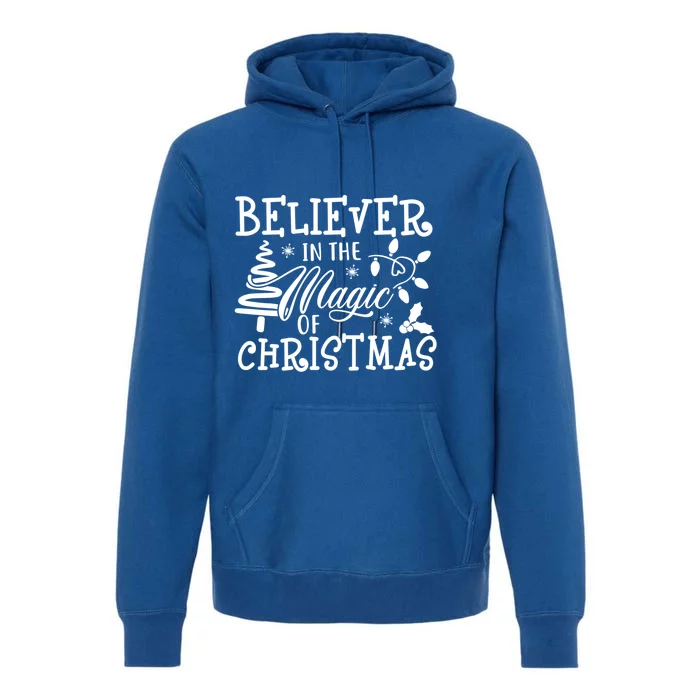 Believe In Magic Of Christmas Tree Gift Premium Hoodie