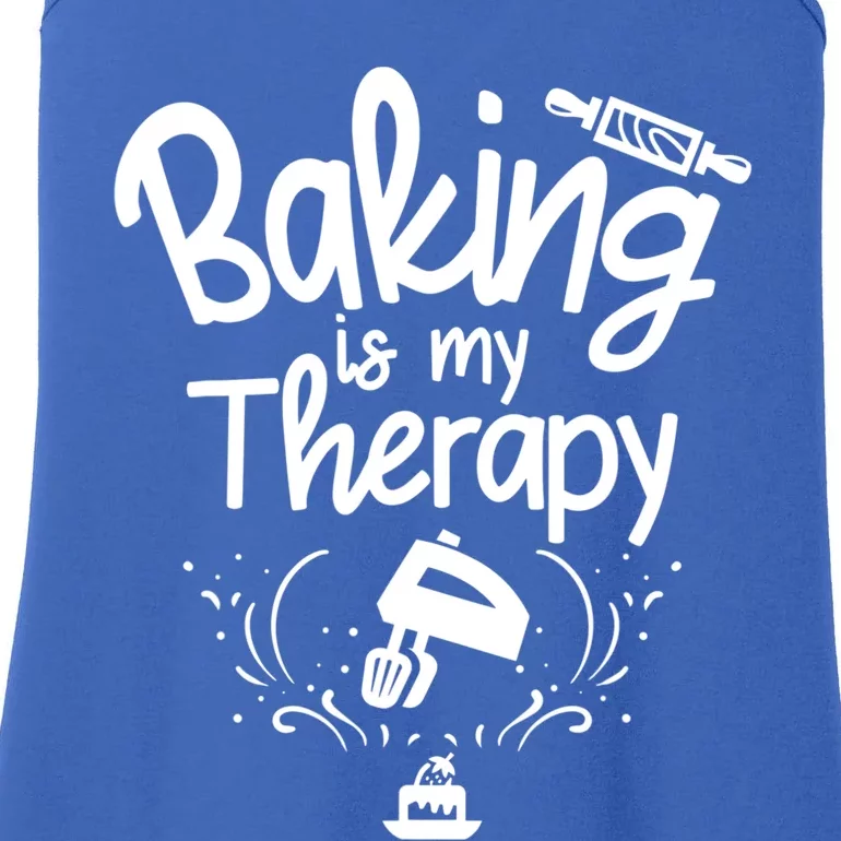 Baking Is My Therapy Great Gift I Funny Baking Great Gift Ladies Essential Tank