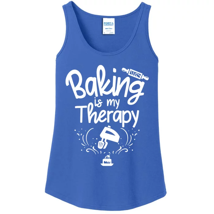 Baking Is My Therapy Great Gift I Funny Baking Great Gift Ladies Essential Tank