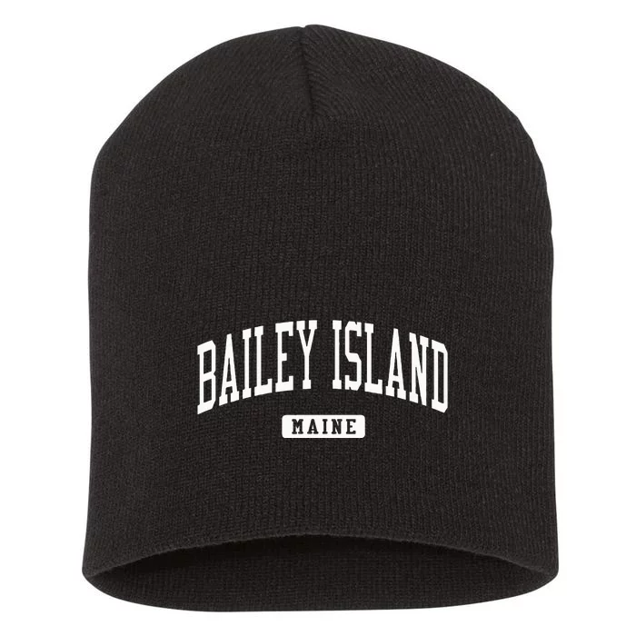 Bailey Island Maine Me College University Sports Style Short Acrylic Beanie