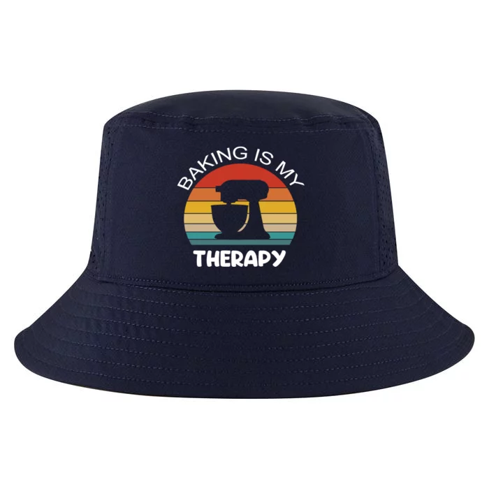 Baking Is My Therapy Cute Gift Funny Bakery Gift Baker Funny Gift Cool Comfort Performance Bucket Hat