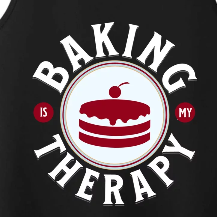 Baking Is My Therapy A Funny Baker Gift Performance Tank