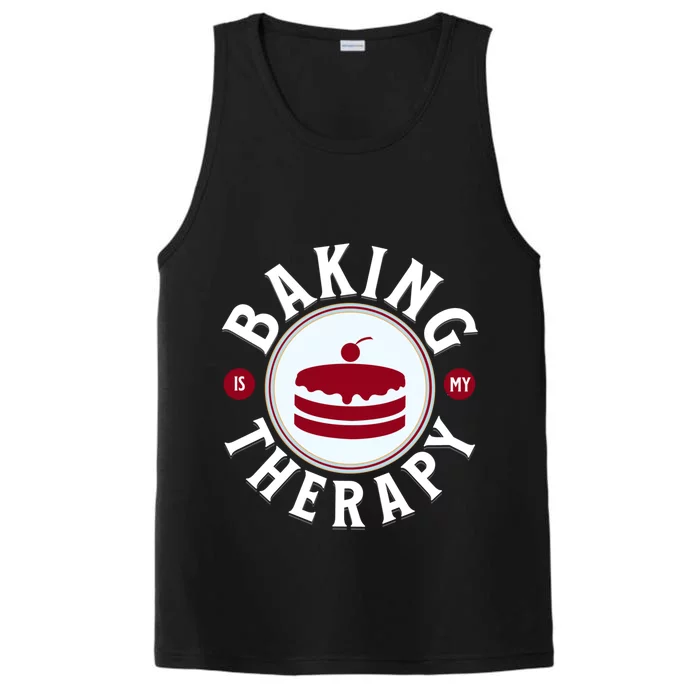 Baking Is My Therapy A Funny Baker Gift Performance Tank