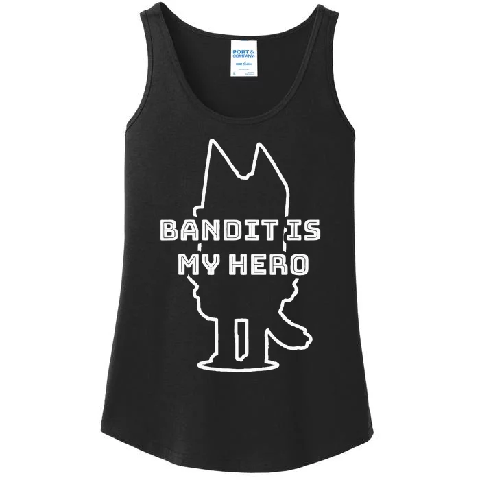 Bandit Is My Hero Funny Show Dad Dog Gift Ladies Essential Tank