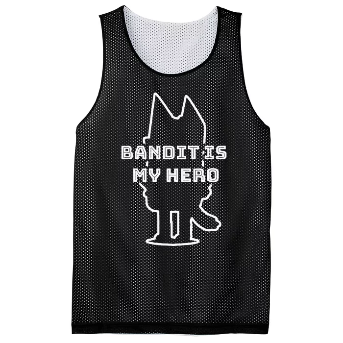 Bandit Is My Hero Funny Show Dad Dog Gift Mesh Reversible Basketball Jersey Tank