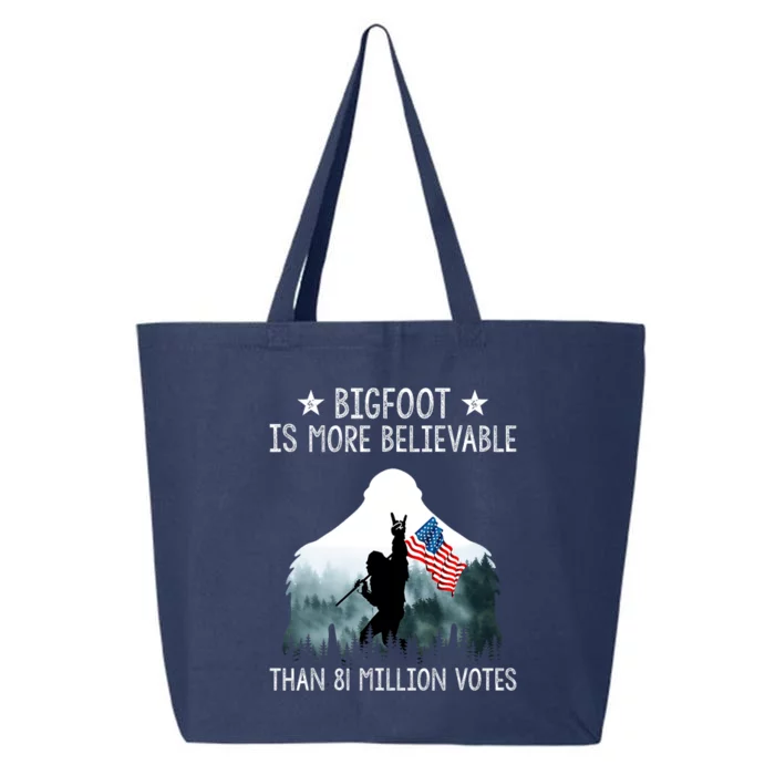 Bigfoot Is More Believable Than 81 Million Votes USA Flag 25L Jumbo Tote