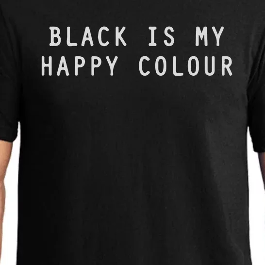 BLACK IS MY HAPPY COLOUR RINGER Pajama Set