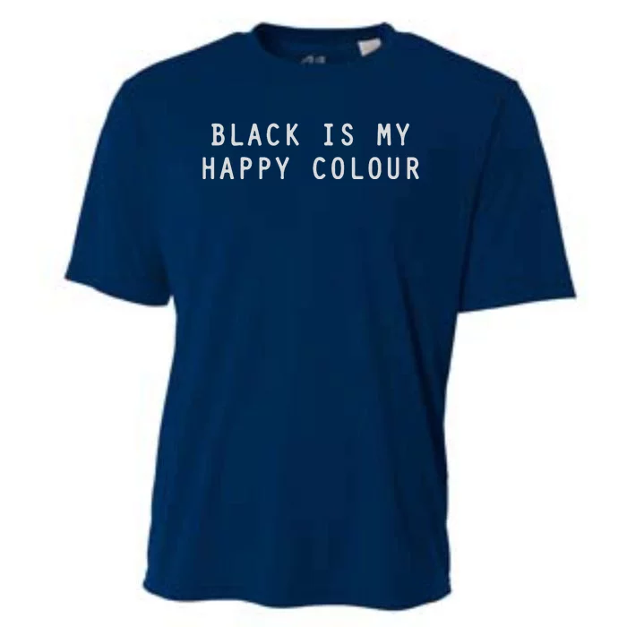 BLACK IS MY HAPPY COLOUR RINGER Cooling Performance Crew T-Shirt