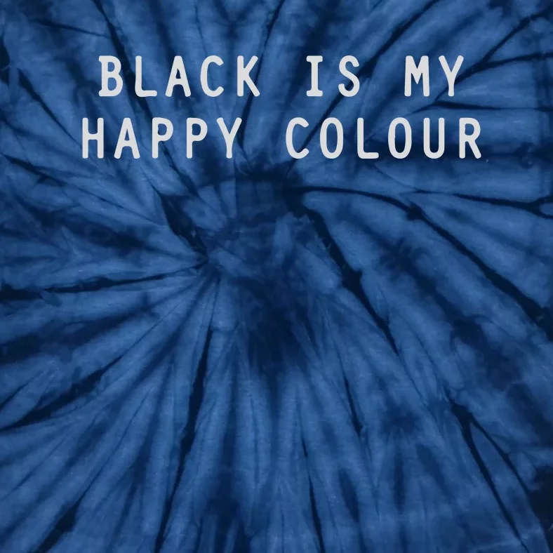 BLACK IS MY HAPPY COLOUR RINGER Tie-Dye T-Shirt