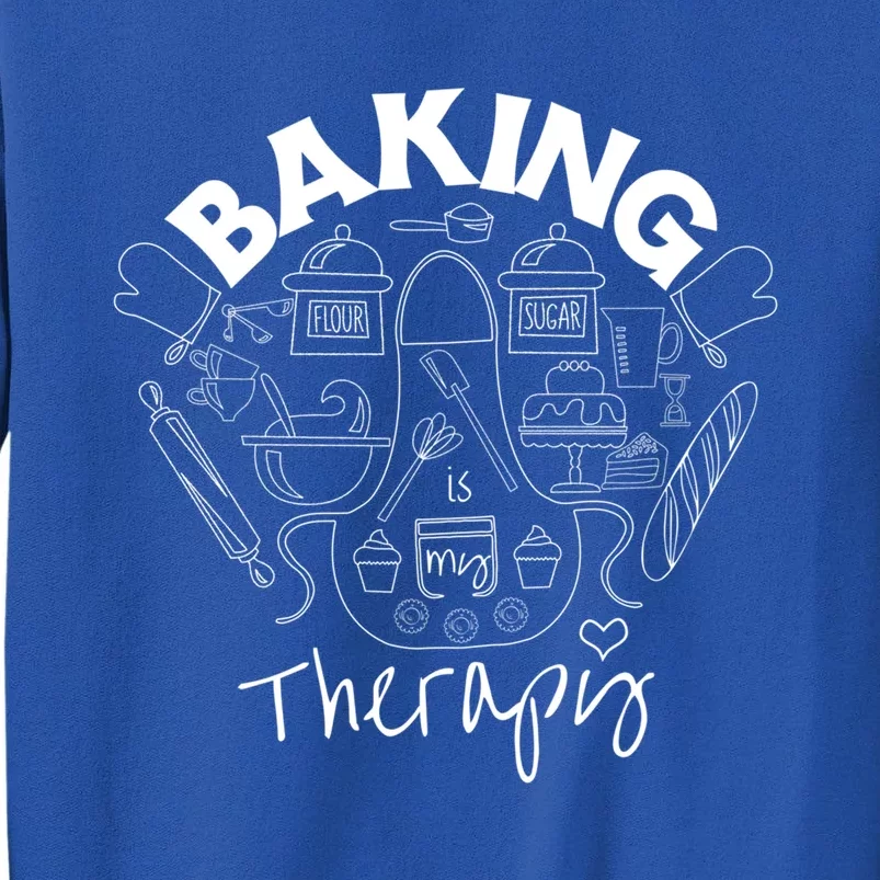 Baking Is My Therapy Apron Gloves Scoop Cup Cake Bakeaholic Cool Gift Sweatshirt