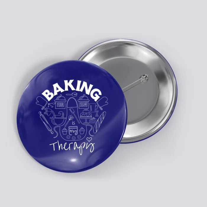 Baking Is My Therapy Apron Gloves Scoop Cup Cake Bakeaholic Cool Gift Button