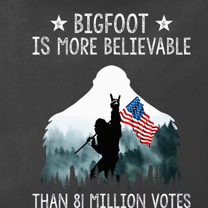 Bigfoot Is More Believable Than 81 Million Votes USA Flag Zip Tote Bag