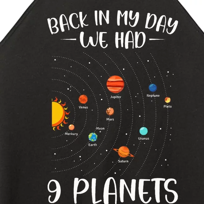 Back In My Day We Had 9 Planets Solar System Astronomy Women’s Perfect Tri Rocker Tank