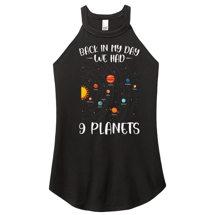 Back In My Day We Had 9 Planets Solar System Astronomy Women’s Perfect Tri Rocker Tank