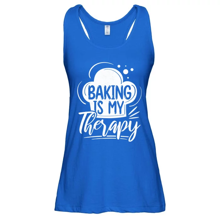 Baking Is My Therapy Baker Cool Gift Ladies Essential Flowy Tank