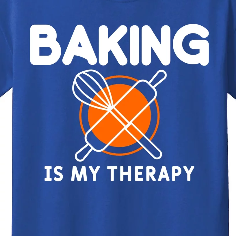 Baking Is My Therapy Bake Baker Gift Kids T-Shirt